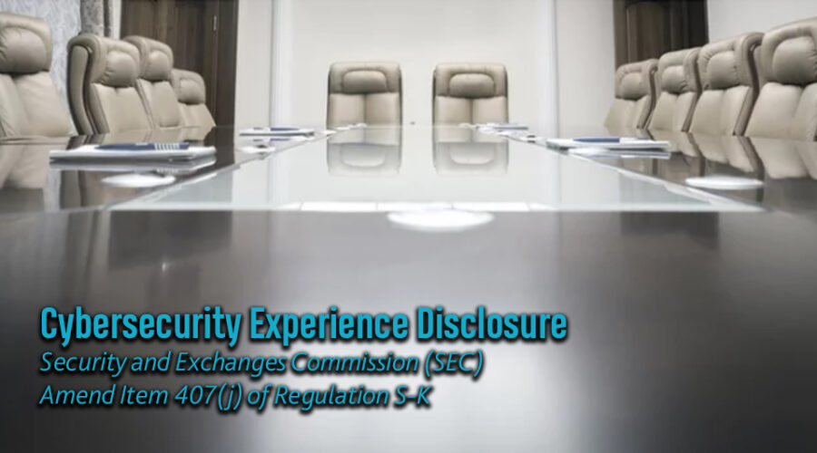 Cybersecurity experience disclosure