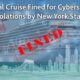Carnival Cruise Fined for Cybersecurity Violations by New York State